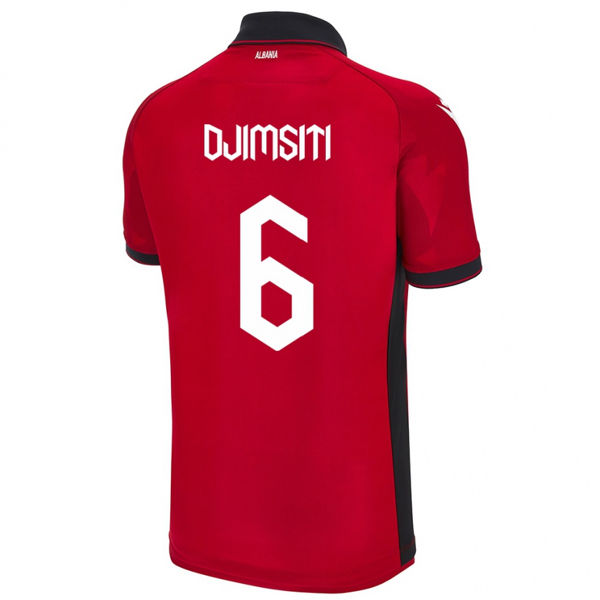 Women Football Albania Berat Djimsiti #6 Red Home Jersey 24-26 T-Shirt Uk