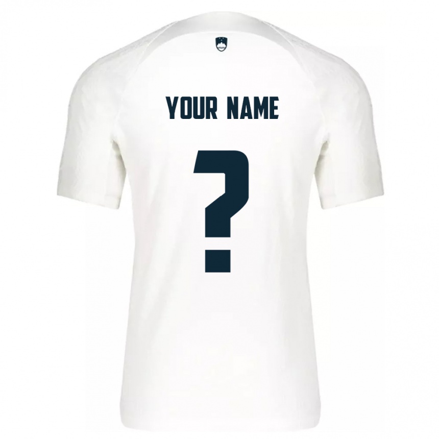 Women Football Slovenia Your Name #0 White Home Jersey 24-26 T-Shirt Uk