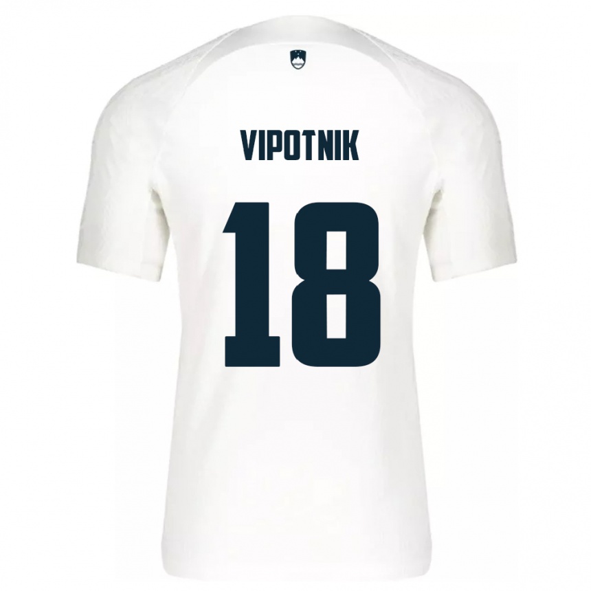 Women Football Slovenia Zan Vipotnik #18 White Home Jersey 24-26 T-Shirt Uk