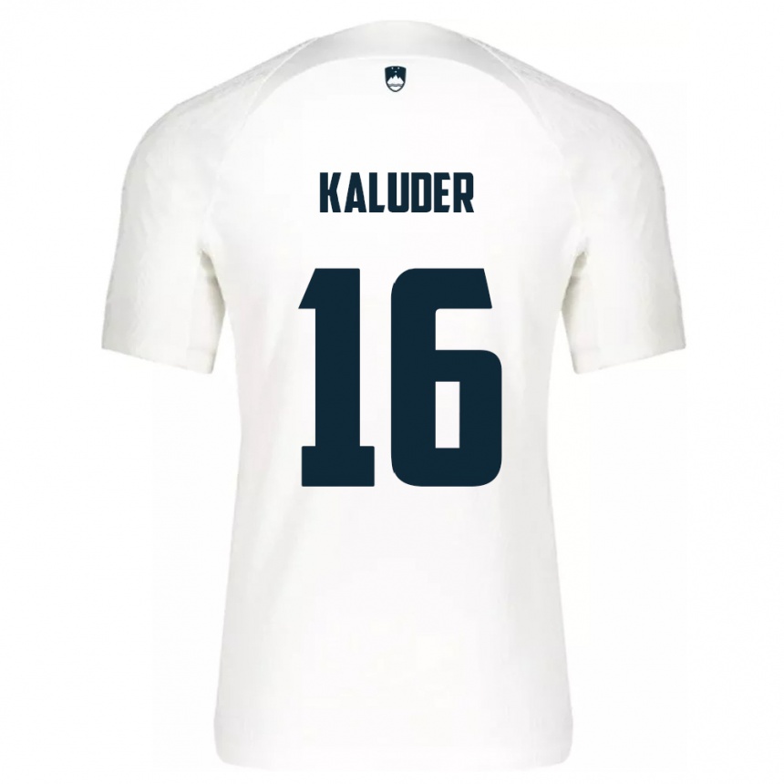 Women Football Slovenia Grega Kaluder #16 White Home Jersey 24-26 T-Shirt Uk