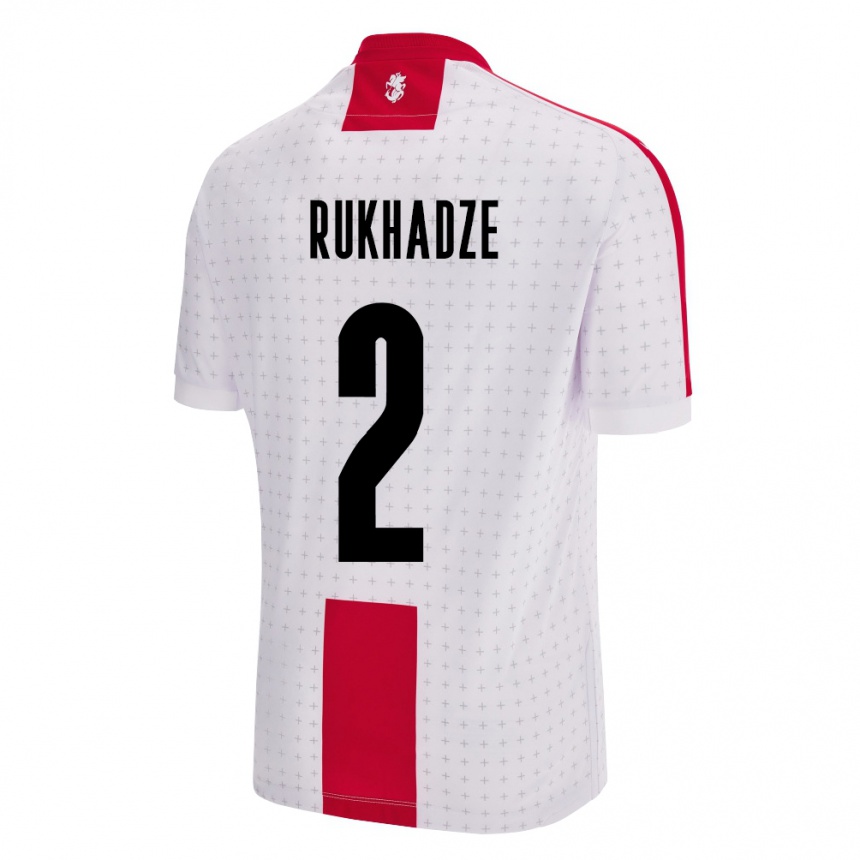 Women Football Georgia Zurab Rukhadze #2 White Home Jersey 24-26 T-Shirt Uk