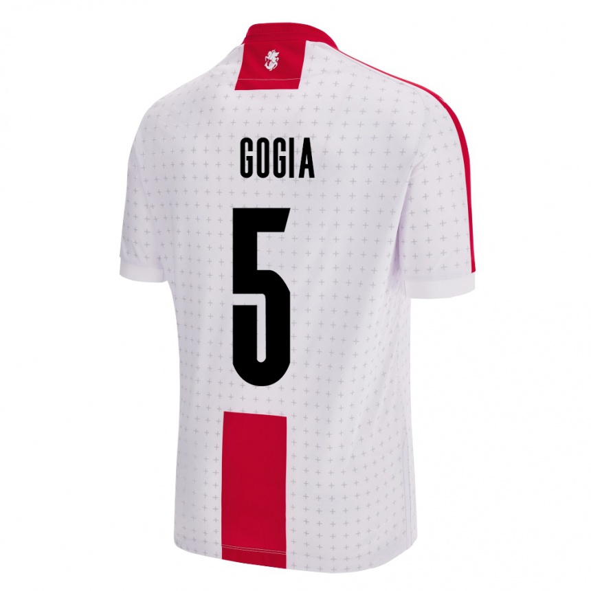 Women Football Georgia Gigi Gogia #5 White Home Jersey 24-26 T-Shirt Uk