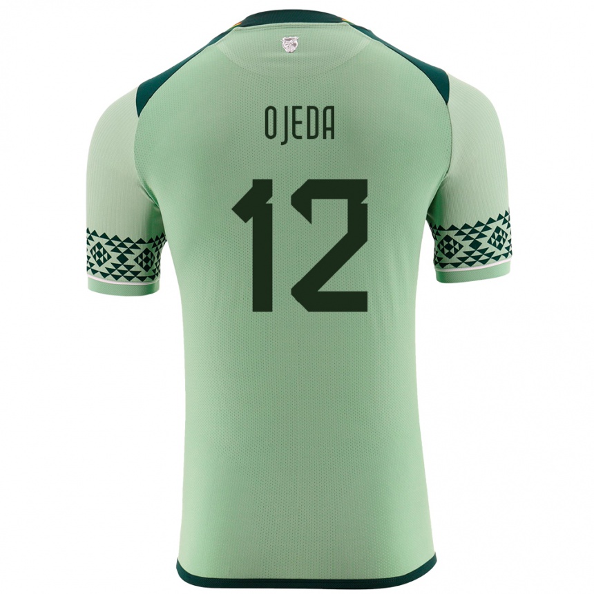 Women Football Bolivia Vanessa Ojeda #12 Light Green Home Jersey 24-26 T-Shirt Uk