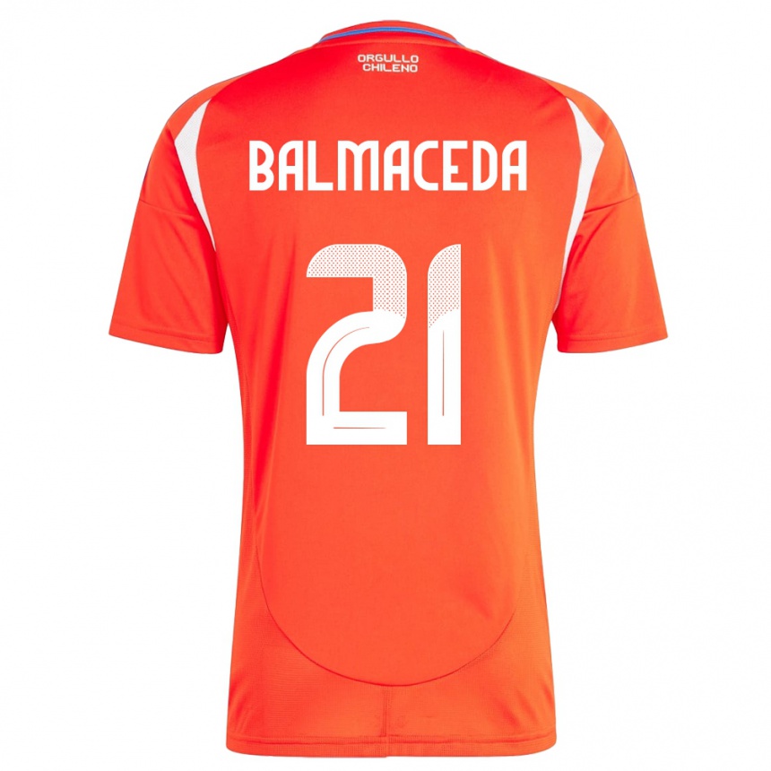 Women Football Chile Rosario Balmaceda #21 Red Home Jersey 24-26 T-Shirt Uk