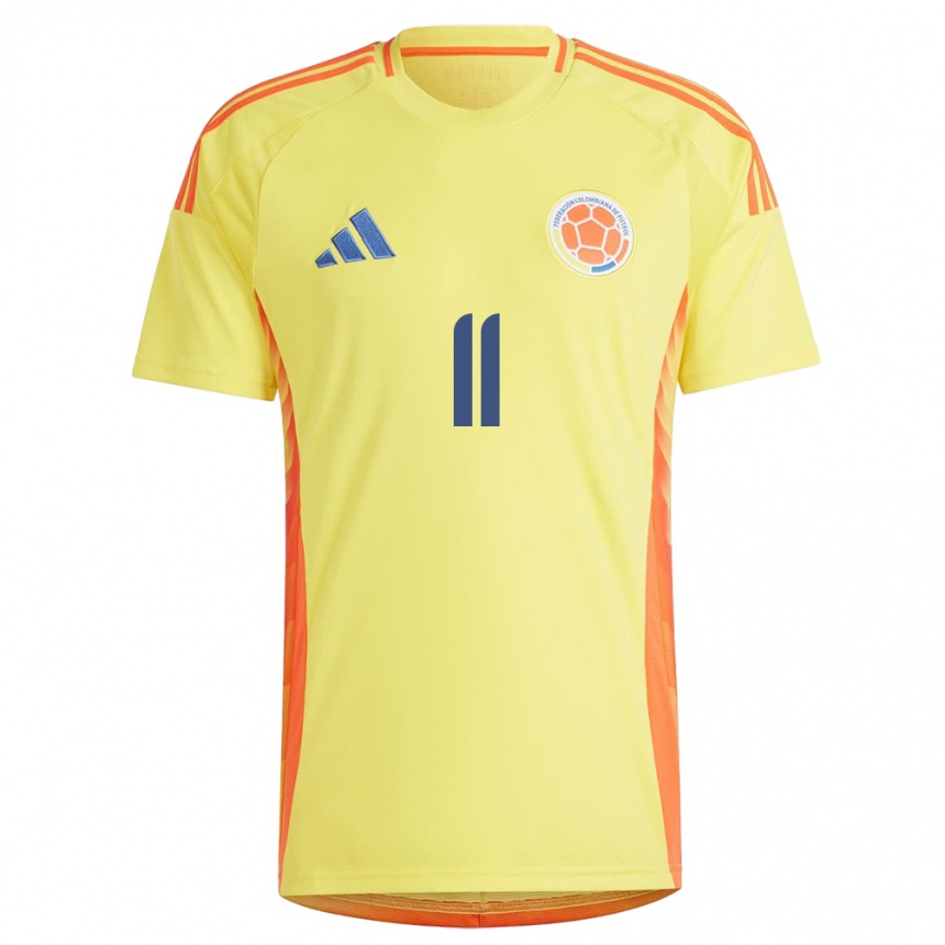 Women Football Colombia Catalina Usme #11 Yellow Home Jersey 24-26 T-Shirt Uk