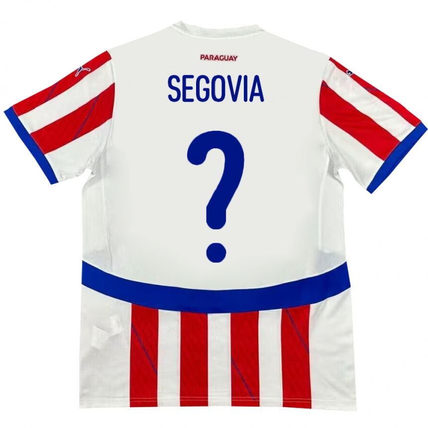 Women Football Paraguay María Segovia #0 White Red Home Jersey 24-26 T-Shirt Uk