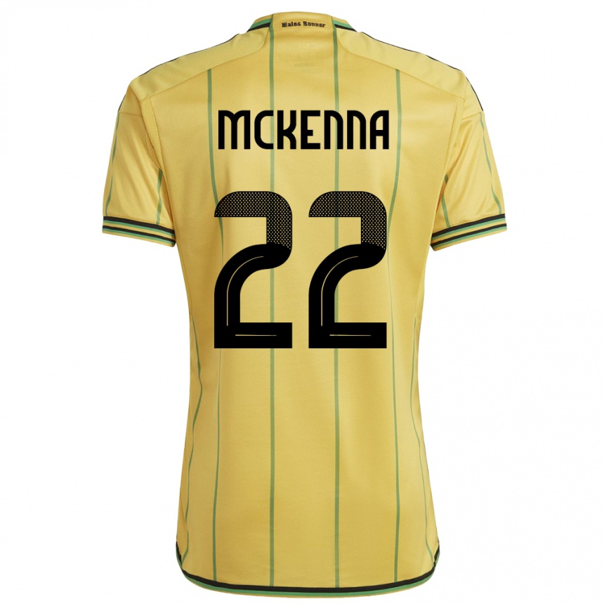 Women Football Jamaica Kayla Mckenna #22 Yellow Home Jersey 24-26 T-Shirt Uk