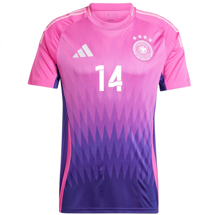 Women Football Germany Marton Dardai #14 Pink Purple Away Jersey 24-26 T-Shirt Uk