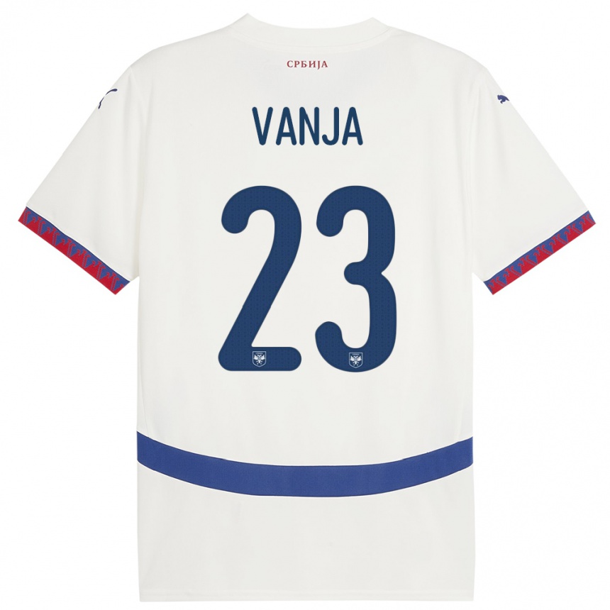 Women Football Serbia Vanja Milinkovic-Savic #23 White Away Jersey 24-26 T-Shirt Uk