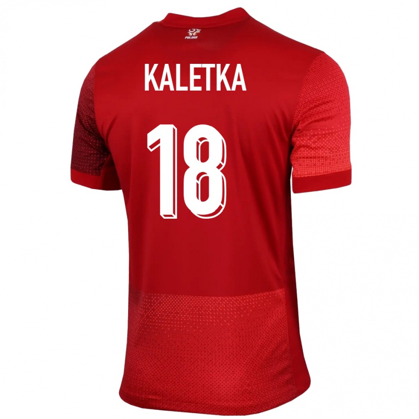 Women Football Poland Nikol Kaletka #18 Red Away Jersey 24-26 T-Shirt Uk