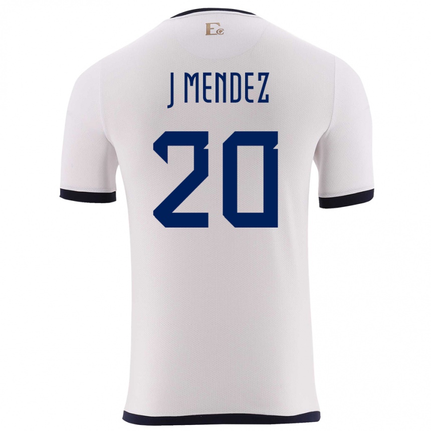 Women Football Ecuador Jhegson Womendez #20 White Away Jersey 24-26 T-Shirt Uk