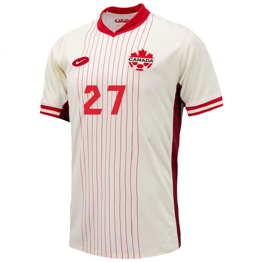 Women Football Canada Sura Yekka #27 White Away Jersey 24-26 T-Shirt Uk