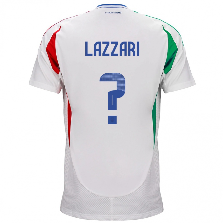 Women Football Italy Manuel Lazzari #0 White Away Jersey 24-26 T-Shirt Uk