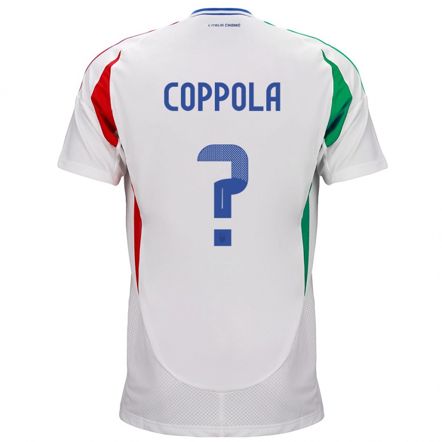 Women Football Italy Diego Coppola #0 White Away Jersey 24-26 T-Shirt Uk