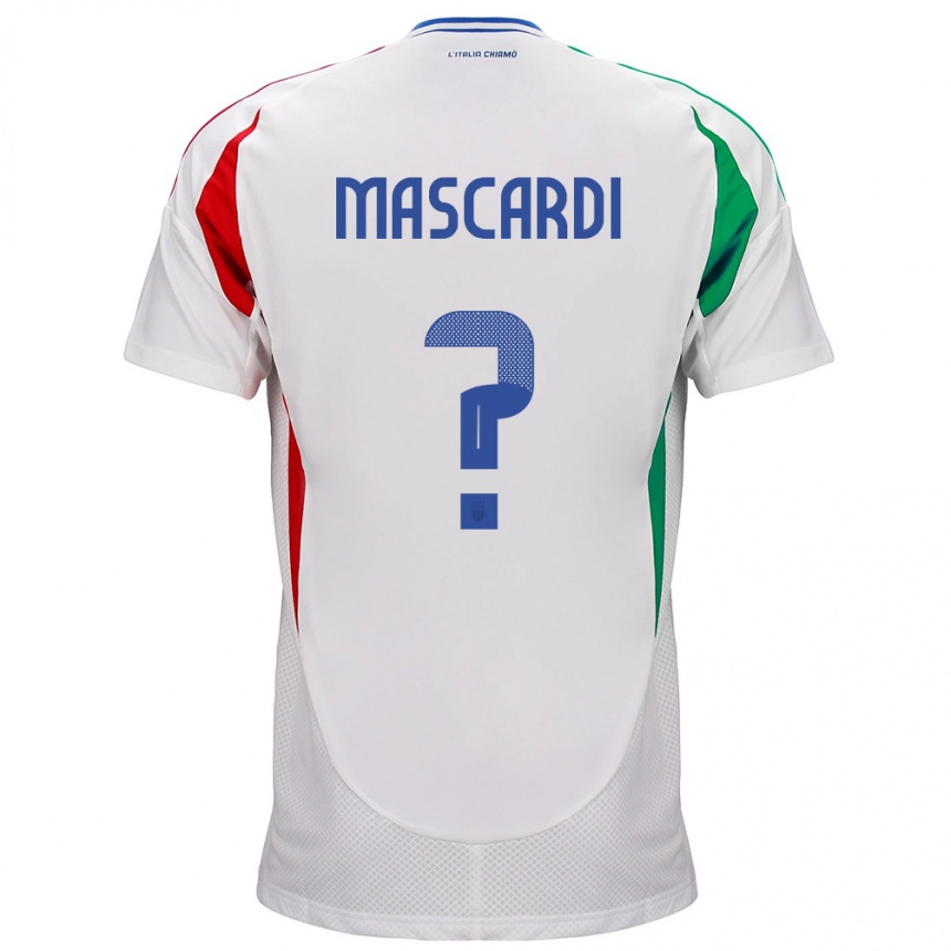 Women Football Italy Diego Mascardi #0 White Away Jersey 24-26 T-Shirt Uk