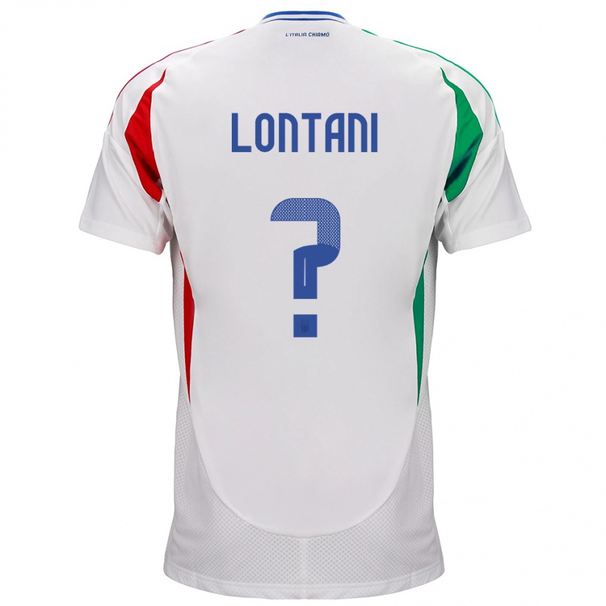 Women Football Italy Simone Lontani #0 White Away Jersey 24-26 T-Shirt Uk