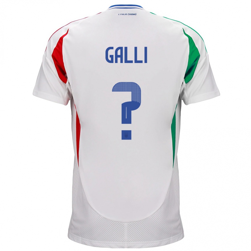 Women Football Italy Aurora Galli #0 White Away Jersey 24-26 T-Shirt Uk