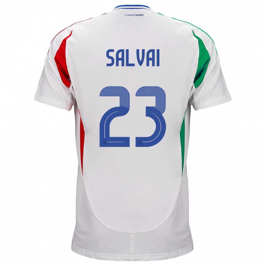 Women Football Italy Cecilia Salvai #23 White Away Jersey 24-26 T-Shirt Uk