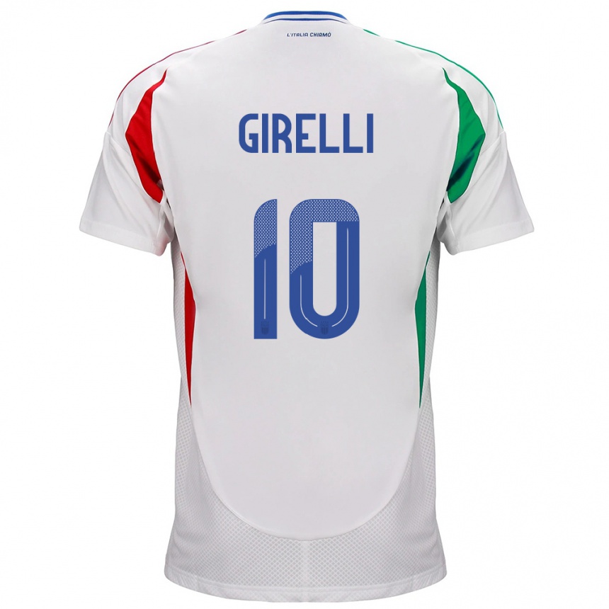 Women Football Italy Cristiana Girelli #10 White Away Jersey 24-26 T-Shirt Uk