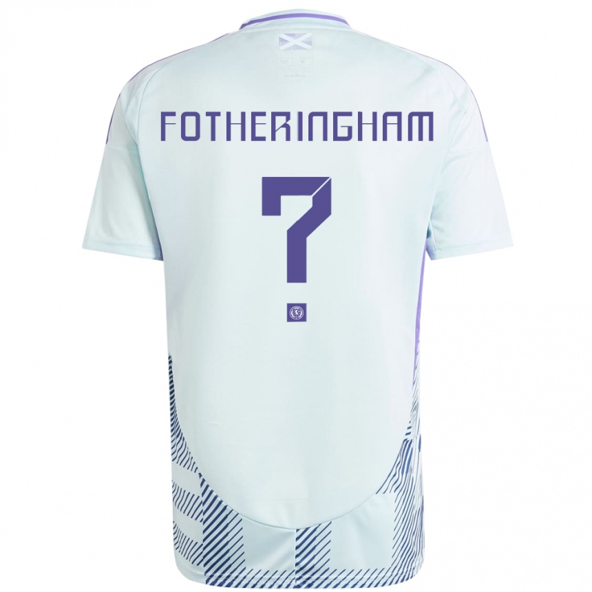 Women Football Scotland Kai Fotheringham #0 Light Mint Blue Away Jersey 24-26 T-Shirt Uk