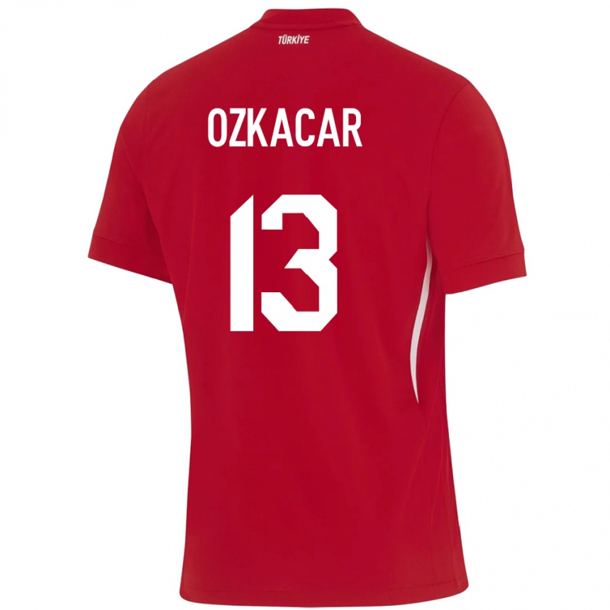 Women Football Turkey Cenk Özkacar #13 Red Away Jersey 24-26 T-Shirt Uk