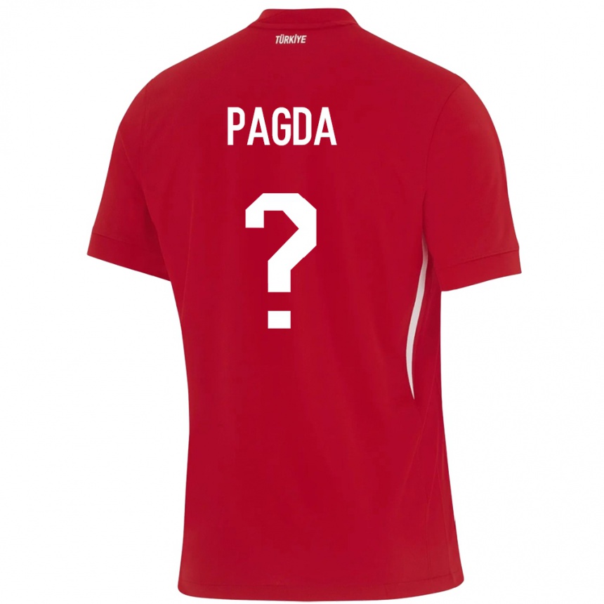 Women Football Turkey Ali Pağda #0 Red Away Jersey 24-26 T-Shirt Uk