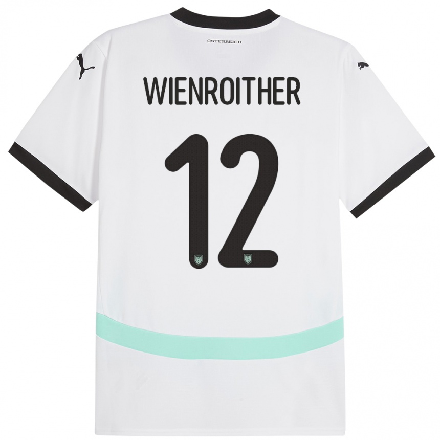 Women Football Austria Laura Wienroither #12 White Away Jersey 24-26 T-Shirt Uk