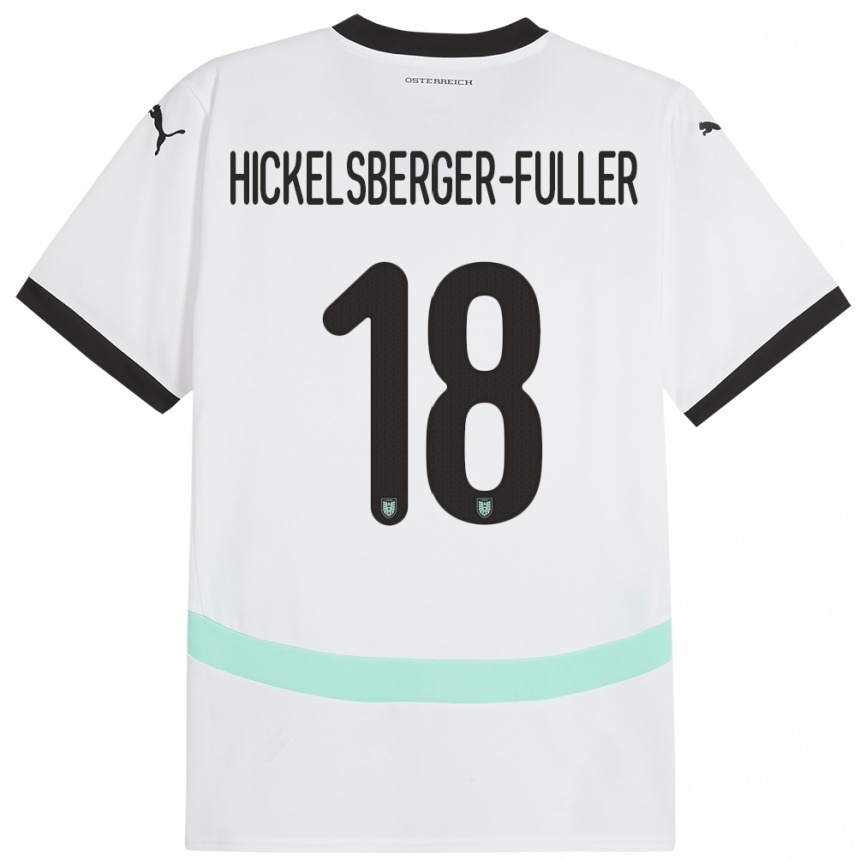 Women Football Austria Julia Hickelsberger-Füller #18 White Away Jersey 24-26 T-Shirt Uk