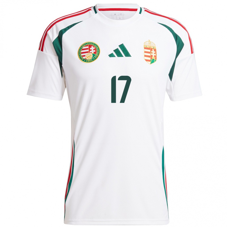 Women Football Hungary Noel Lakatos #17 White Away Jersey 24-26 T-Shirt Uk