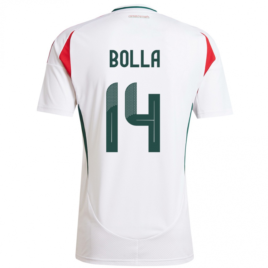 Women Football Hungary Bendegúz Bolla #14 White Away Jersey 24-26 T-Shirt Uk