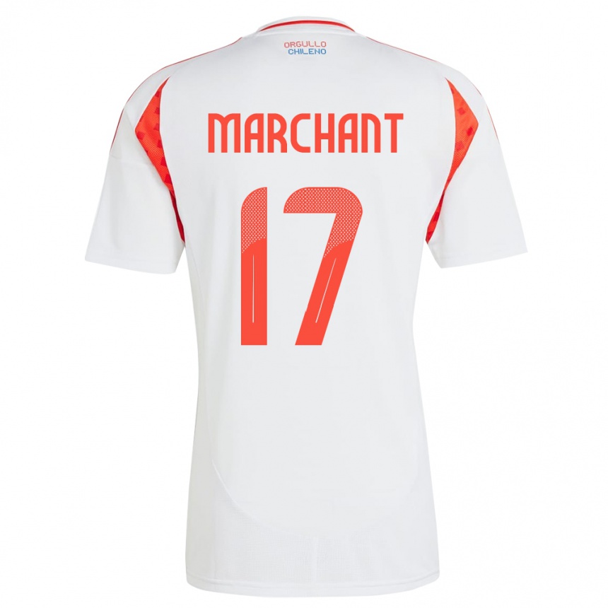 Women Football Chile Francisco Marchant #17 White Away Jersey 24-26 T-Shirt Uk