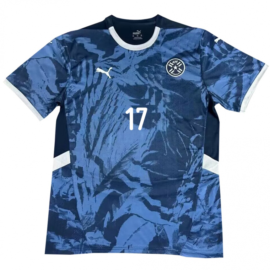 Women Football Paraguay Kevin Pereira #17 Blue Away Jersey 24-26 T-Shirt Uk