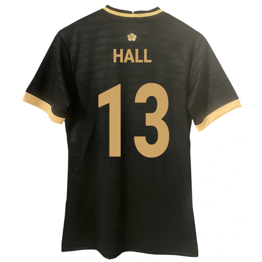 Women Football Panama Gianna Hall #13 Black Away Jersey 24-26 T-Shirt Uk