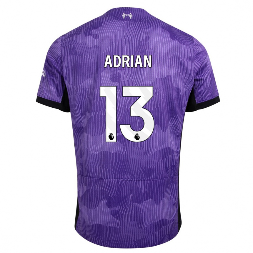 Kids  Adrian #13 Purple Third Jersey 2023/24 T-Shirt Uk