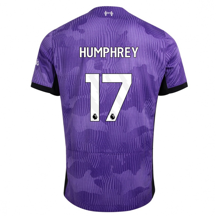 Kids  Carla Humphrey #17 Purple Third Jersey 2023/24 T-Shirt Uk