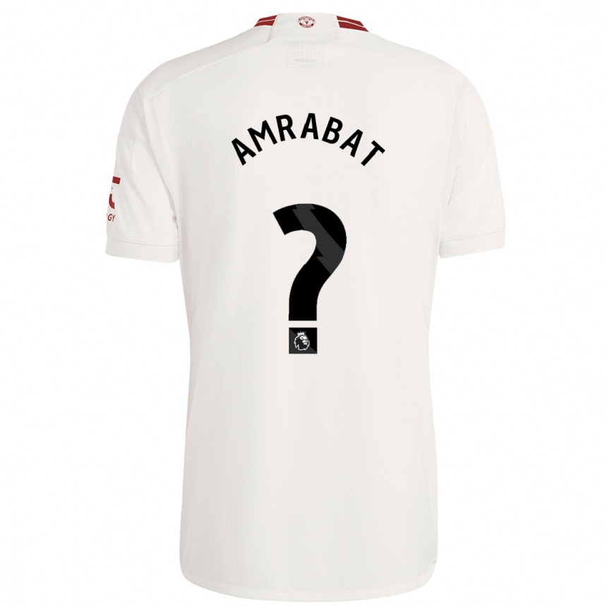 Kids  Sofyan Amrabat #0 White Third Jersey 2023/24 T-Shirt Uk