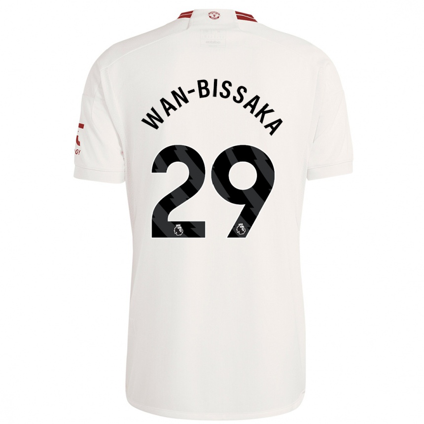 Kids  Aaron Wan-Bissaka #29 White Third Jersey 2023/24 T-Shirt Uk