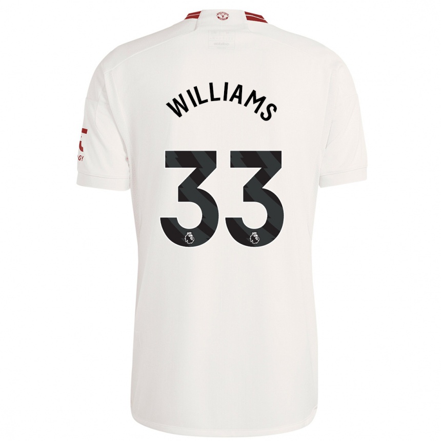 Kids  Brandon Williams #33 White Third Jersey 2023/24 T-Shirt Uk