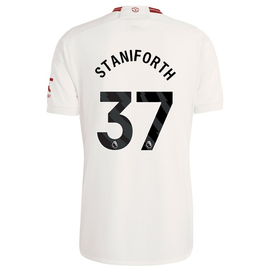 Kids  Lucy Staniforth #37 White Third Jersey 2023/24 T-Shirt Uk