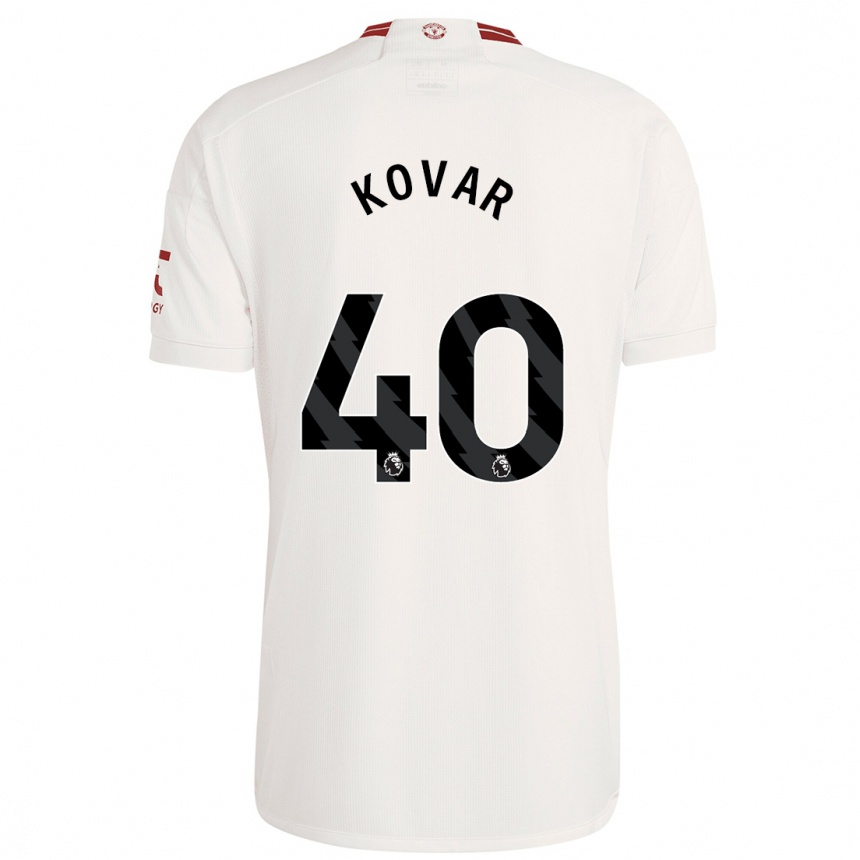 Kids  Matej Kovar #40 White Third Jersey 2023/24 T-Shirt Uk