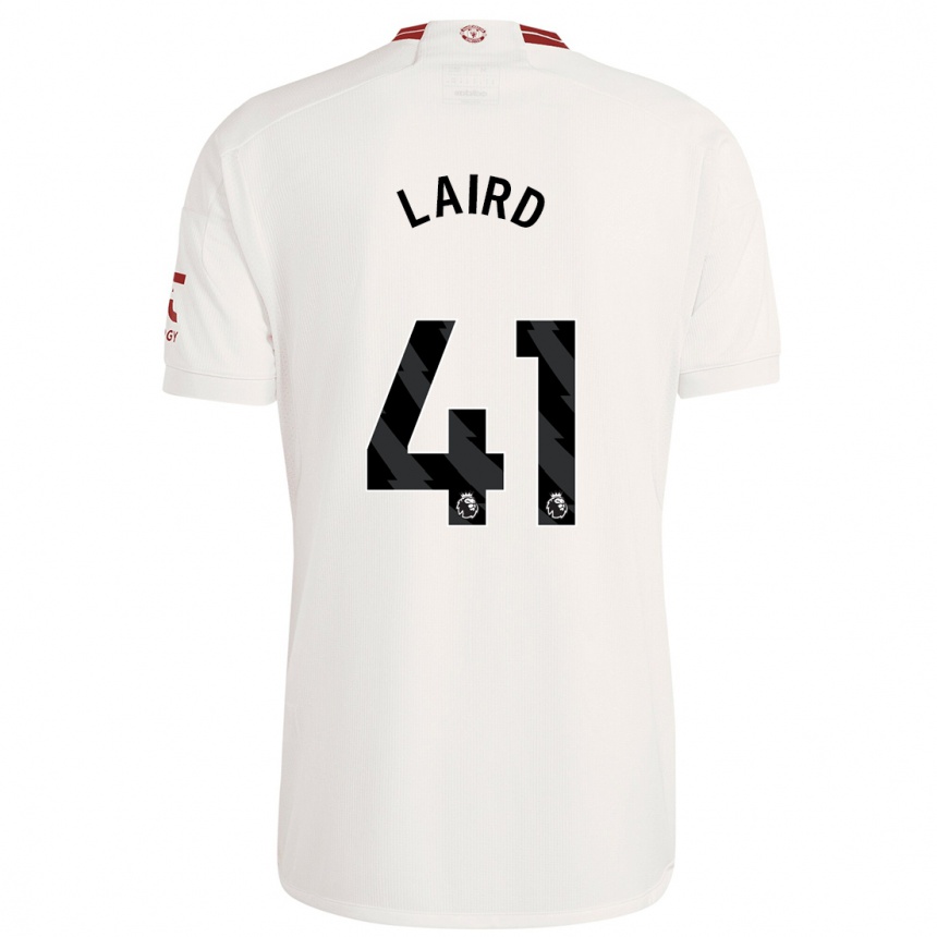 Kids  Ethan Laird #41 White Third Jersey 2023/24 T-Shirt Uk