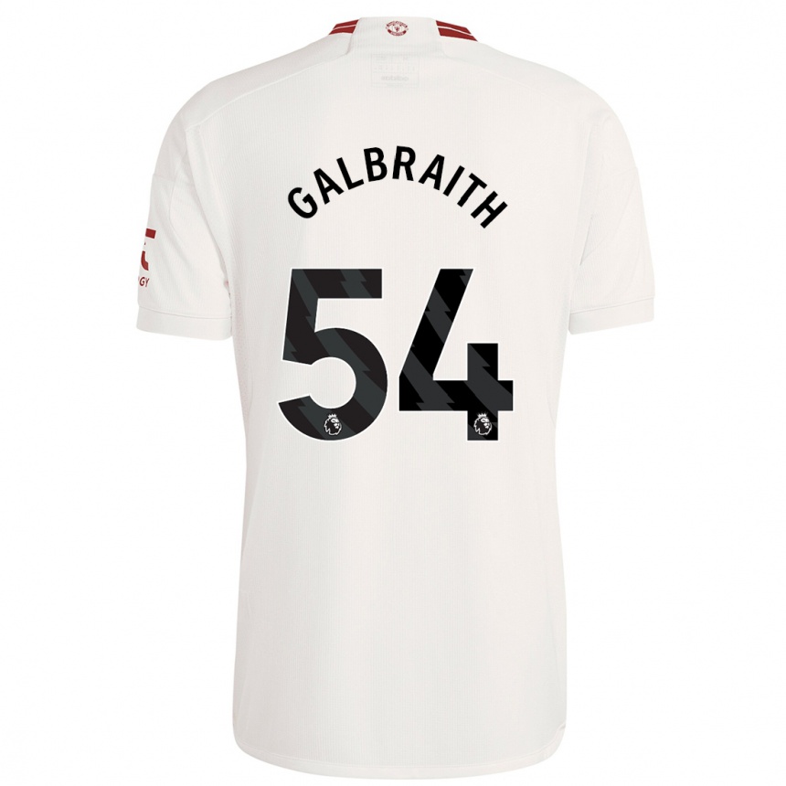 Kids  Ethan Galbraith #54 White Third Jersey 2023/24 T-Shirt Uk