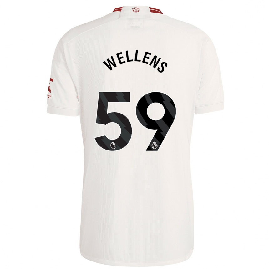 Kids  Charlie Wellens #59 White Third Jersey 2023/24 T-Shirt Uk