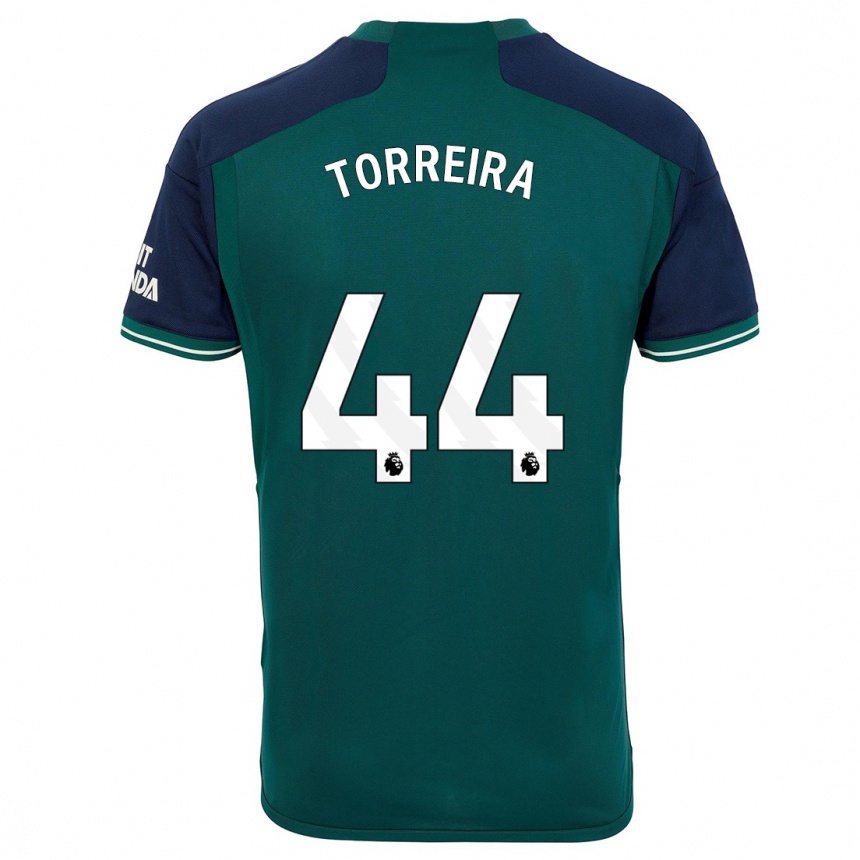 Kids  Lucas Torreira #44 Green Third Jersey 2023/24 T-Shirt Uk