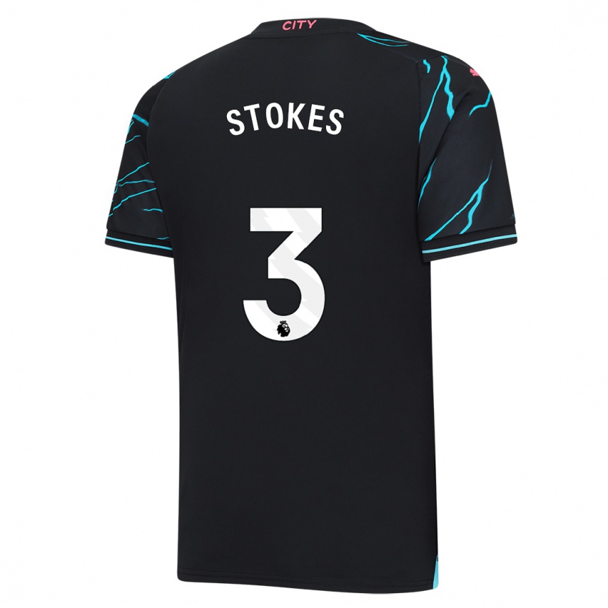 Kids  Demi Stokes #3 Dark Blue Third Jersey 2023/24 T-Shirt Uk