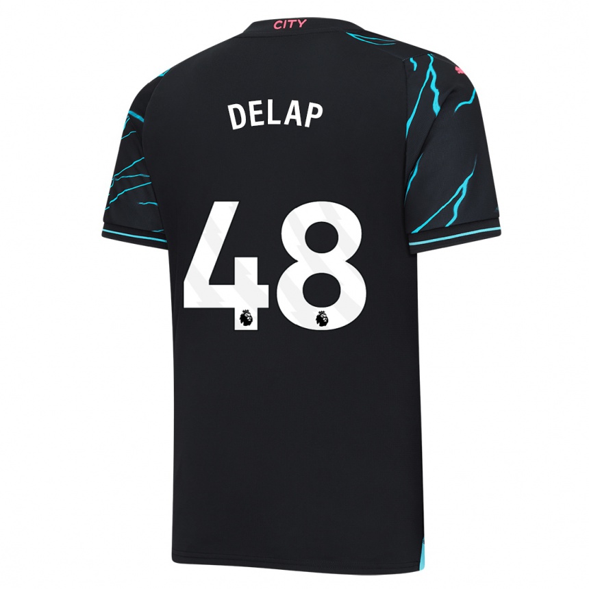 Kids  Liam Delap #48 Dark Blue Third Jersey 2023/24 T-Shirt Uk