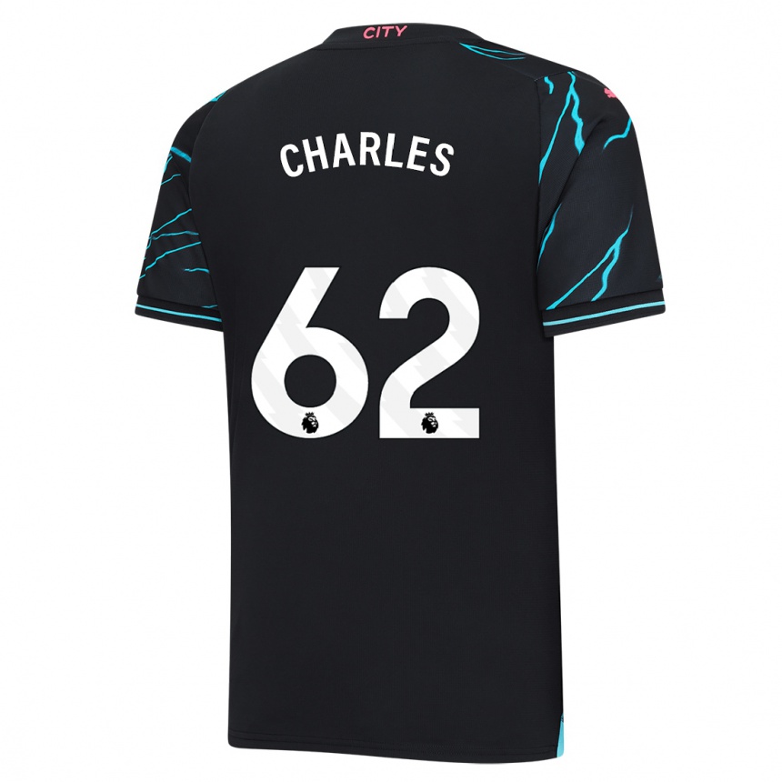 Kids  Shea Charles #62 Dark Blue Third Jersey 2023/24 T-Shirt Uk