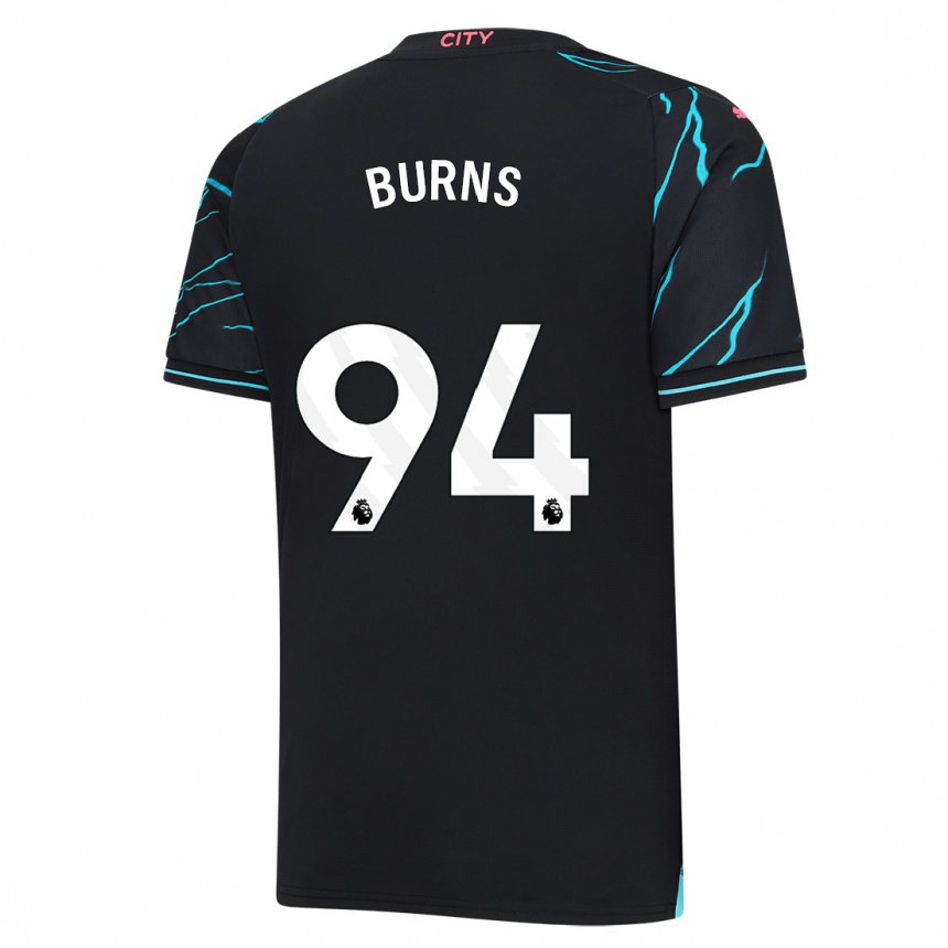 Kids  Finley Burns #94 Dark Blue Third Jersey 2023/24 T-Shirt Uk