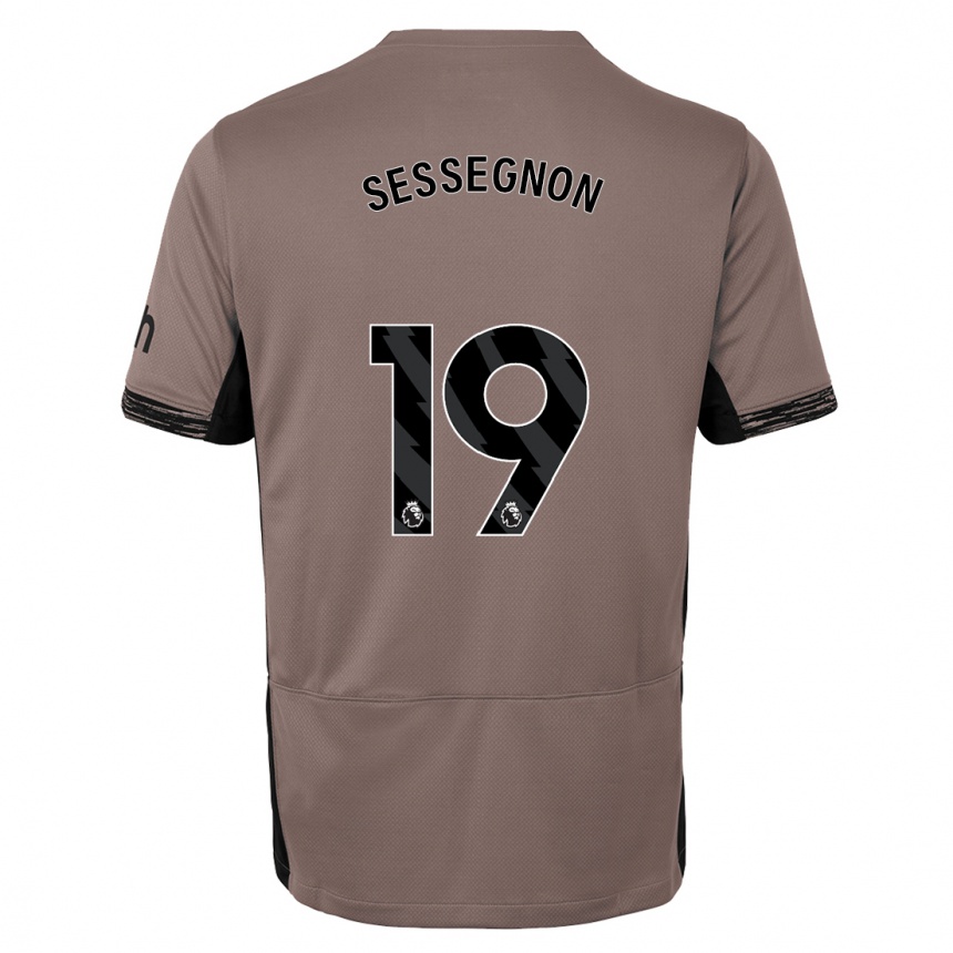 Kids  Ryan Sessegnon #19 Dark Beige Third Jersey 2023/24 T-Shirt Uk