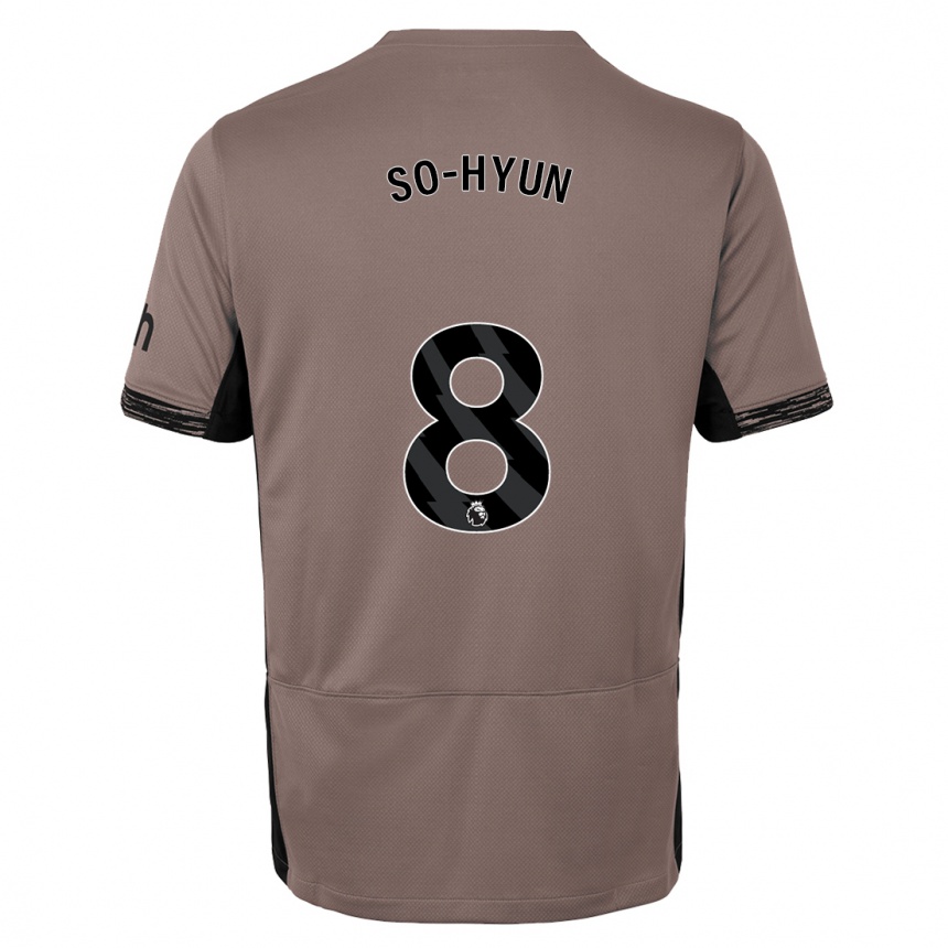 Kids  Cho So-Hyun #8 Dark Beige Third Jersey 2023/24 T-Shirt Uk